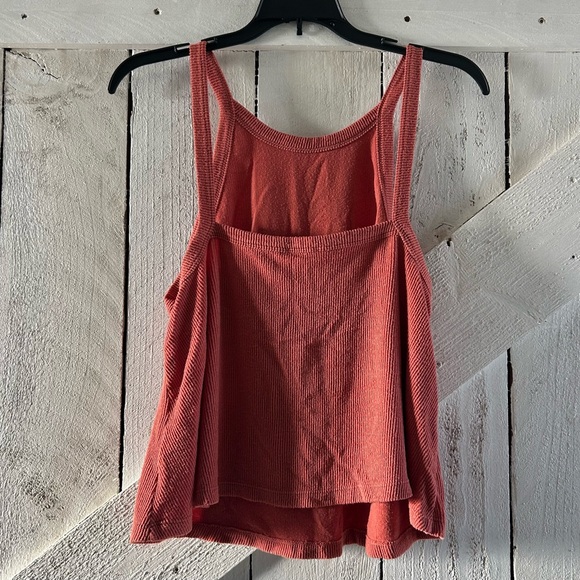 Free People Rust Ribbed Tank Top - Picture 4 of 5
